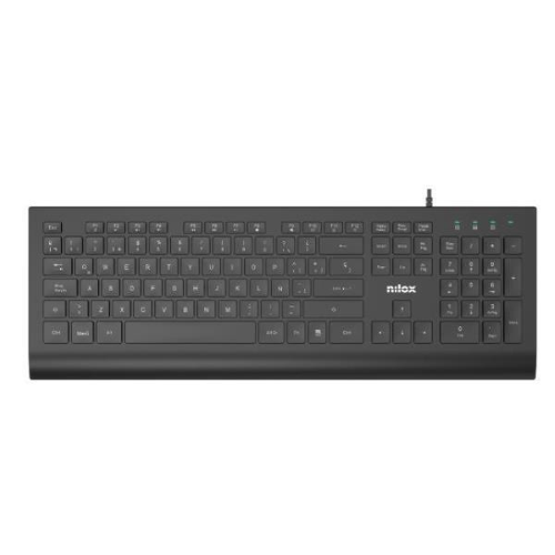 NILOX KEYBOARD TASTIERA USB 105 TASTI BASSO PROFILO + 12 TASTI MULTIMEDIALI CAVO 1.5 MT LAYOUT ITALIANO NERO